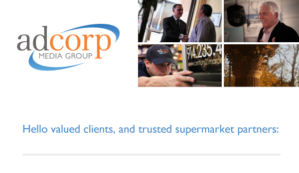 Hello valued clients, and trusted supermarket partners: